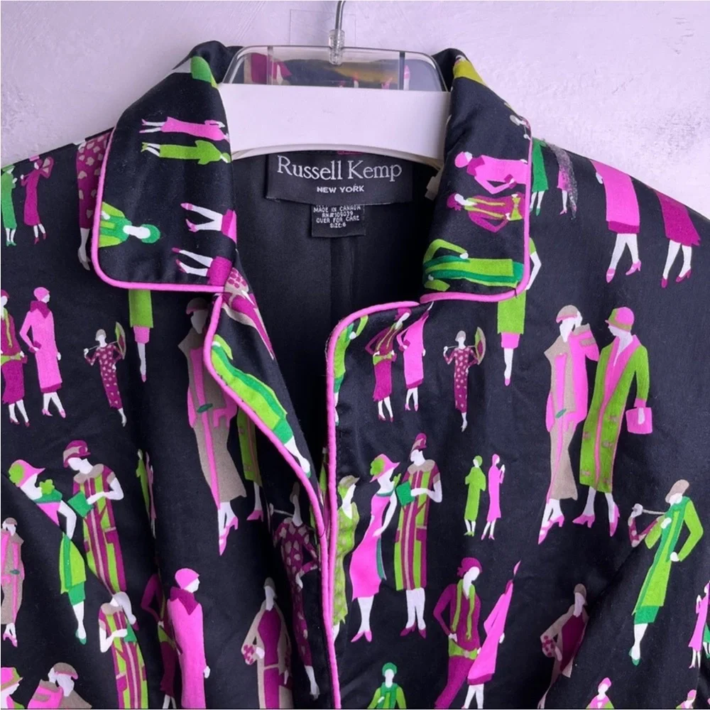 RUSSELL KEMP Fashion Plates Novelty Print Blazer